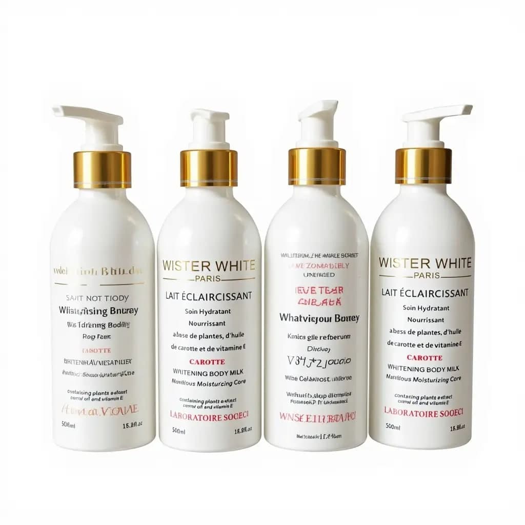 Faster White Paris Carotte Whitening Body Milk Lait Éclaircissant 500ml